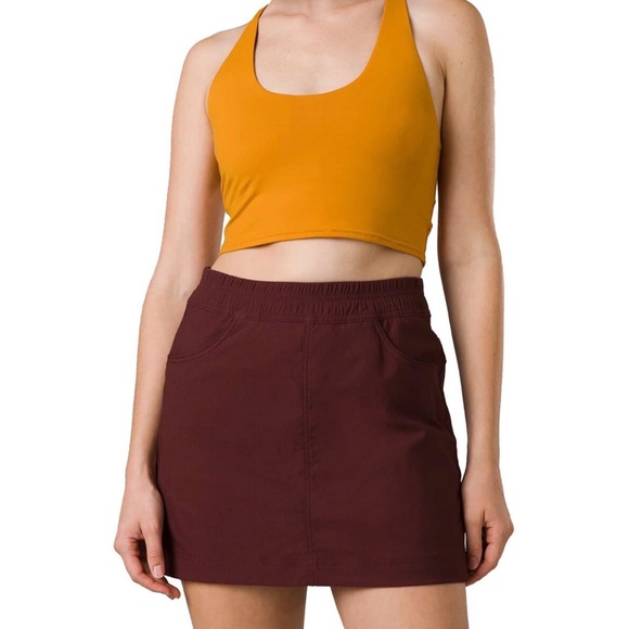 prAna Halle E-Waist Skort II Color Cacao size 6 high rise women’s adventure - Picture 12 of 15